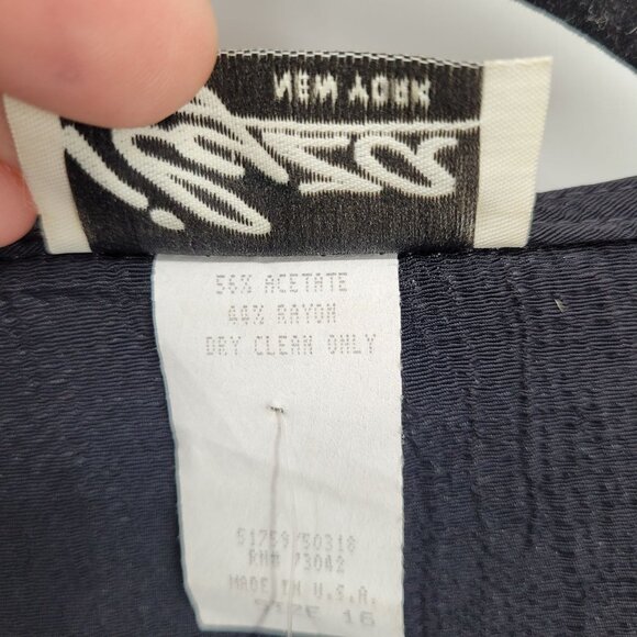 Ilyza New York Womens size 16 Black white button up NWT Deadstock - Picture 4 of 12